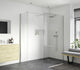 rosa 900mm wetroom panel 300mm rotatable panel 800mm side panel support bar, Alessio, Chrome, Shower Enclosures, Walk In Shower Enclosures, 2