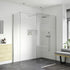 rosa 800mm wetroom panel with 500mm side panel support bar, Alessio, Chrome, Shower Enclosures, Walk In Shower Enclosures, 1
