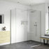 rosa 900mm wetroom panel with 500mm side panel support bar, Alessio, Chrome, Shower Enclosures, Walk In Shower Enclosures, 1