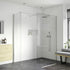 rosa 1200mm wetroom panel with 760mm side panel support bar, Alessio, chrome, Shower Enclosures, Walk In Shower Enclosures, 1