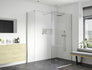rosa 1000mm wetroom panel 300mm rotatable panel 800mm side panel support bar, Alessio, Chrome, Shower Enclosures, Walk In Shower Enclosures, 2