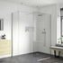 rosa 1200mm wetroom panel with 500mm side panel support bar, Alessio, Chrome, Shower Enclosures, Walk In Shower Enclosures, 1