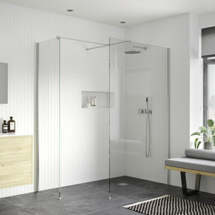 Rosa 500mm Wetroom Panel With 900mm Side Panel & Support Bar