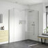 rosa 500mm wetroom panel with 500mm side panel support bar, Alessio, Chrome, Shower Enclosures, Walk In Shower Enclosures, 1