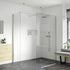 rosa 800mm wetroom panel with 760mm side panel support bar, Alessio, chrome, Shower Enclosures, Walk In Shower Enclosures, 1