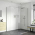 rosa 800mm wetroom panel with 700mm side panel support bar, Alessio, chrome, Shower Enclosures, Walk In Shower Enclosures, 1