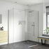 rosa 700mm wetroom panel with 760mm side panel support bar, Alessio, chrome, Shower Enclosures, Walk In Shower Enclosures, 1