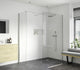 rosa 800mm wetroom panel 300mm rotatable panel 900mm side panel support bar, Alessio, Chrome, Shower Enclosures, Walk In Shower Enclosures, 2