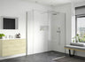 rosa 1000mm wetroom panel with 760mm side panel support bar, Alessio, chrome, Shower Enclosures, Walk In Shower Enclosures, 1