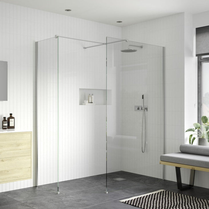 Rosa 700mm Wetroom Panel With 500mm Side Panel & Support Bar