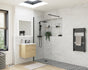 rosa 800mm black profile wetroom panel, Alessio, black, Shower Enclosures, Walk In Shower Enclosures, 2
