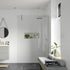 rosa 800mm wetroom panel with 500mm side panel support bar, Alessio, Chrome, Shower Enclosures, Walk In Shower Enclosures, 2