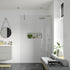 rosa 1200mm wetroom panel with 800mm side panel support bar, Alessio, Chrome, Shower Enclosures, Walk In Shower Enclosures, 2