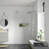rosa 800mm wetroom panel with 800mm side panel support bar, Alessio, Chrome, Shower Enclosures, Walk In Shower Enclosures, 2