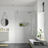rosa 900mm wetroom panel with 500mm side panel support bar, Alessio, Chrome, Shower Enclosures, Walk In Shower Enclosures, 2