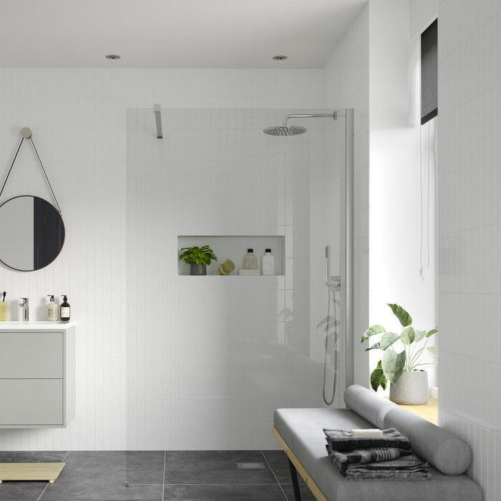 Rosa 1200mm Wetroom Panel, 300mm Rotatable Panel, 800mm Side Panel & Support Bar