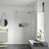 rosa 900mm wetroom panel with 900mm side panel support bar, Alessio, Chrome, Shower Enclosures, Walk In Shower Enclosures, 2
