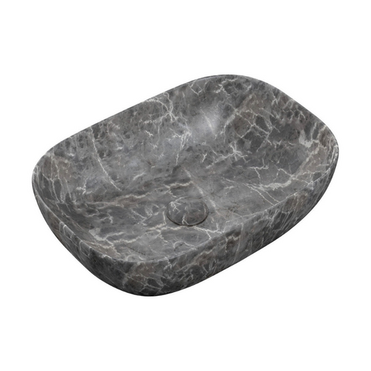 Rome Grey Marble Effect Ceramic Washbowl 460x330mm