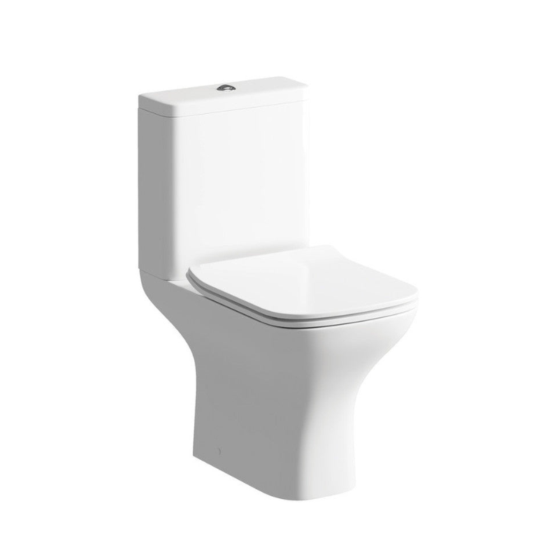 Rosa Close Coupled Open Back WC & Slim Soft Close Toilet Seat