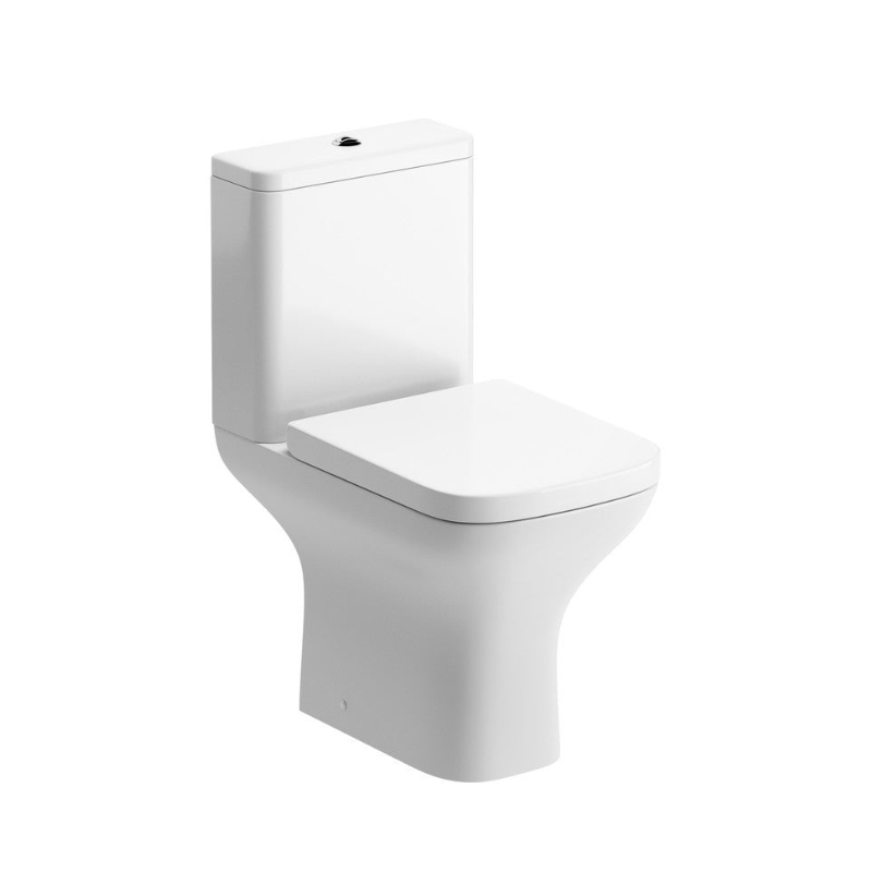 Rosa Close Coupled Open Back WC & Wrapover Toilet Seat