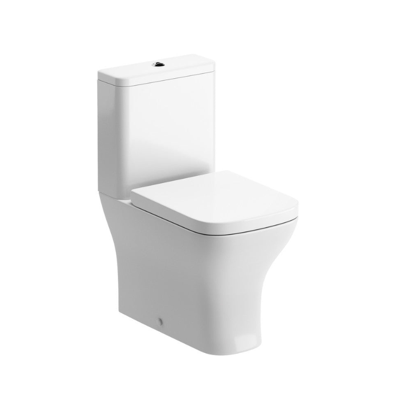 Rosa Close Coupled Fully Shrouded WC & Wrapover Toilet Seat