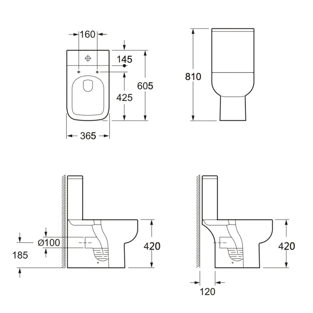 Choices 600 Open Back Pan and Seat