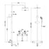solar round rigid riser shower with bath filler, Scudo, Mixer Showers, Showers, 3