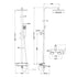 block square rigid riser shower with bath filler, Scudo, Mixer Showers, Showers, 3