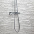 serena chrome round rigid riser shower set, Scudo, Mixer Showers, Showers, 3