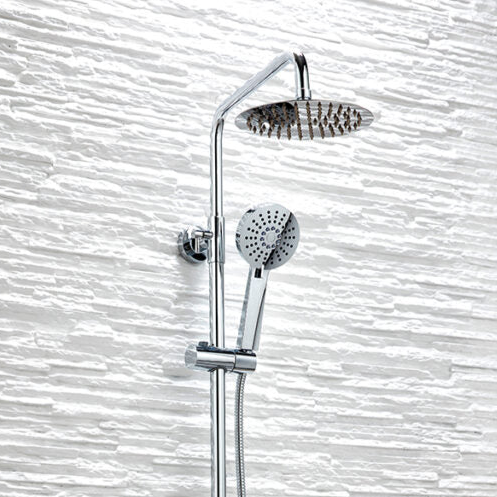 Serena Chrome Round Rigid Riser Shower Set