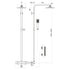 elliot brushed brass square rigid riser shower, Scudo, Mixer Showers, Showers, 4