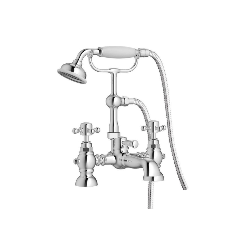 sabrina bath shower mixer tap with shower kit, Alessio, Chrome Bath Shower Mixer Taps, Bath Taps, Taps, 1