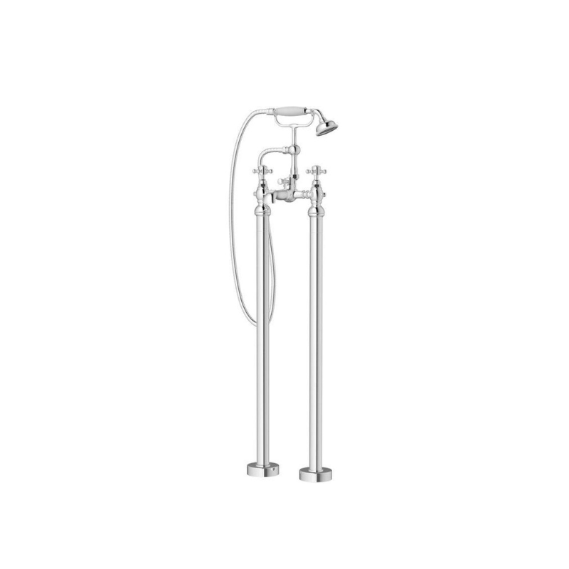 sabrina floor standing bath shower mixer tap with shower kit, Alessio, Chrome Bath Taps, Free Standing Bath Taps, Taps, 2