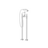sabrina floor standing bath shower mixer tap with shower kit, Alessio, Chrome Bath Taps, Free Standing Bath Taps, Taps, 2