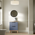 skanda 610mm basin unit oak worktop matt smoke blue with black handles, Alessio, Sink Vanity Unit, Basin Unit, 1