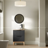 skanda 610mm basin unit oak worktop matt graphite grey with black handles, Alessio, Sink Vanity Unit, Basin Unit, 1