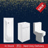 Sleek Bath Suite 1700mm with 500mm White Basin Unit And Toilet
