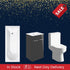 Sleek Bath Suite 1700mm with 500mm Anthracite Basin Unit And Toilet