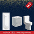 Sleek Bath Suite 1700mm with 500mm Grey Wall Hung Basin Unit And Toilet
