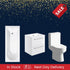 Sleek Bath Suite 1700mm with 500mm White Wall Hung Basin Unit And Toilet
