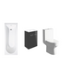Sleek Bath Suite 1700mm with 500mm Anthracite Basin Unit And Toilet