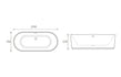 jadore fluted freestanding bath 1700x750x570mm, Baths, Free Standing Baths, Alessio, 13