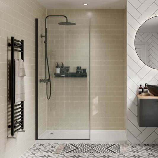 Multipanel Taupe Grey Metro Tile Effect Shower Panel