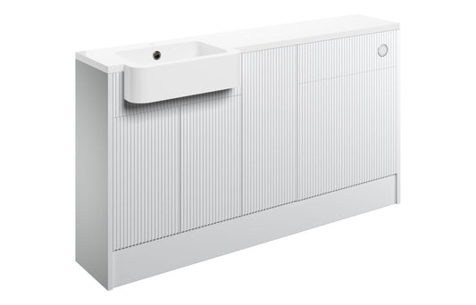 Anita 1542mm Basin, WC & 1 Door Unit Pack (LH) - Matt White