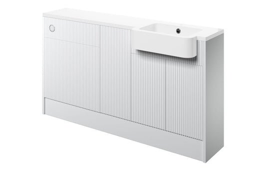 Anita 1542mm Basin, WC & 1 Door Unit Pack (RH) - Matt White