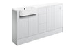 Anita 1542mm Basin, WC & 3 Drawer Unit Pack (LH) - Matt White