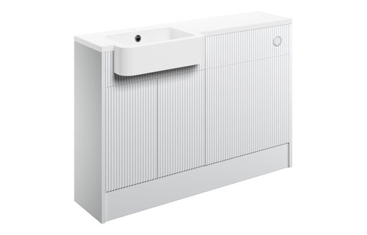 Anita 1242mm Basin & WC Unit Pack (LH) - Matt White