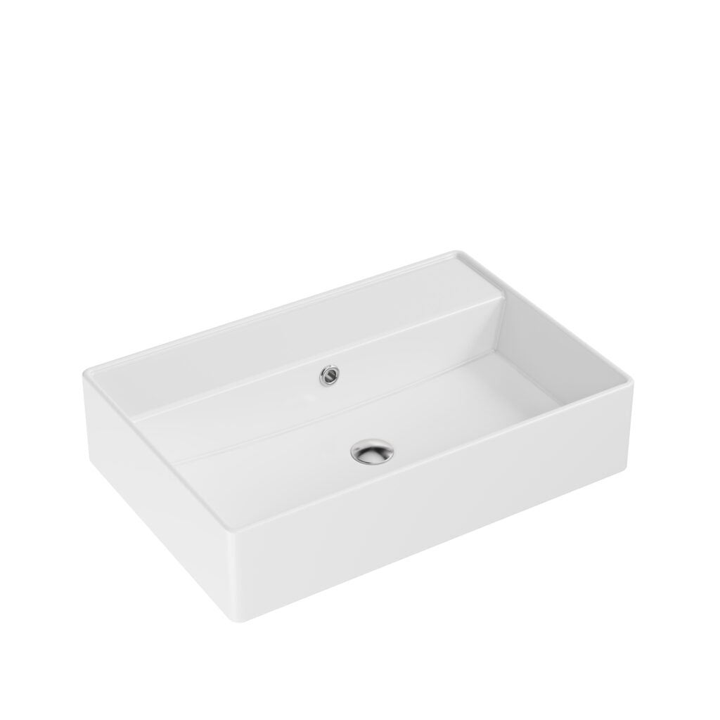 Scudo Countertop Wall Hung Basin 560x380x120 Gloss White