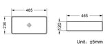scudo countertop basin 460x230x120 mblack, Scudo, Basin, Counter Top Bowl, 3