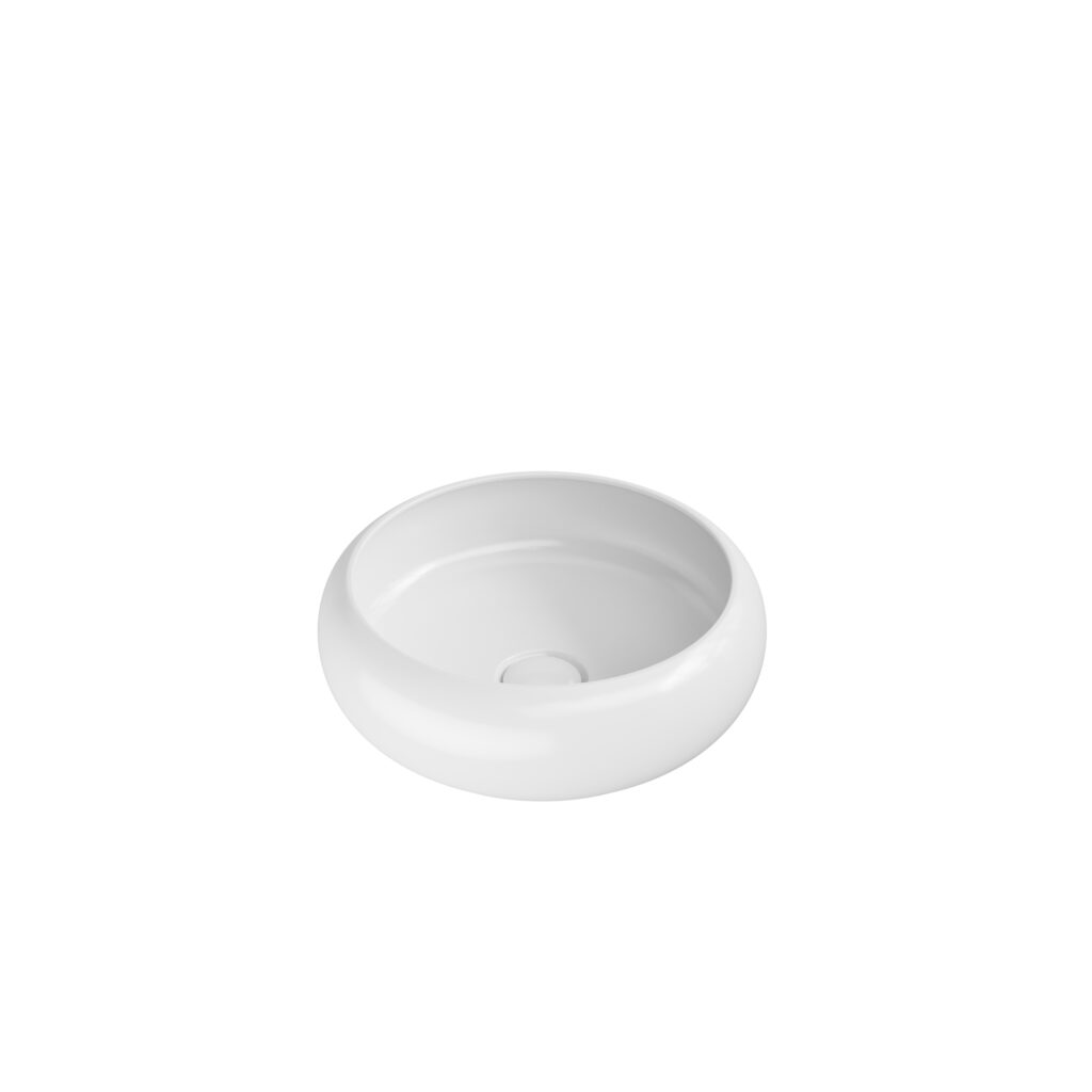 Scudo Countertop Basin 360x360x120 Gloss White